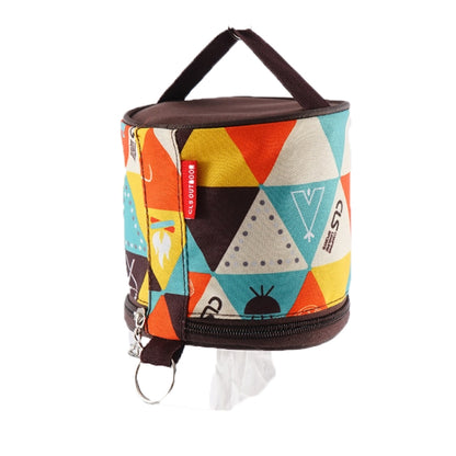 Outdoor Camping Foldable Pumping Box Roll Paper Storage Bag, Pink + Blue, New Pattern
