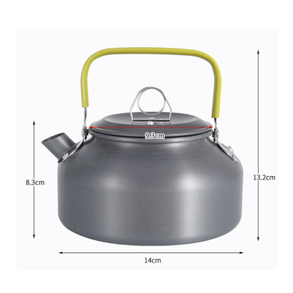 0.8L Portable Outdoor Mountaineering Picnic Aluminum Teapot Kettle Coffee Pot, 0.8L