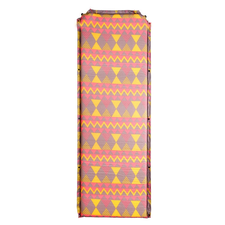 Double Air Hole Automatic Inflatable Pad Outdoor Camping Tent Pad Moisture-Proof Stitched Lunch Break Sleeping Pad, 182x60cm Gray Blue, 182x60cm Red Yellow