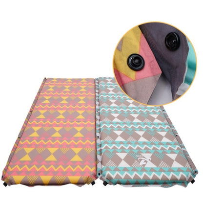 Double Air Hole Automatic Inflatable Pad Outdoor Camping Tent Pad Moisture-Proof Stitched Lunch Break Sleeping Pad, 182x60cm Gray Blue, 182x60cm Red Yellow