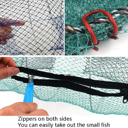 Spring Crab Cage Fishing Net Round Folding Fishing Net, Small