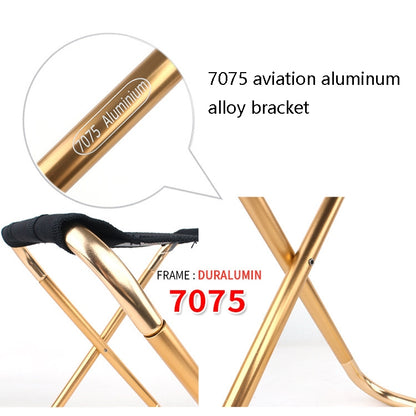 CLS 7075 Aluminum Alloy Fishing Chair Portable Camping Train Stool, Size: 24.8x22.5x27cm, CLS 7075(Ocean), CLS 7075(Scorching Sun)