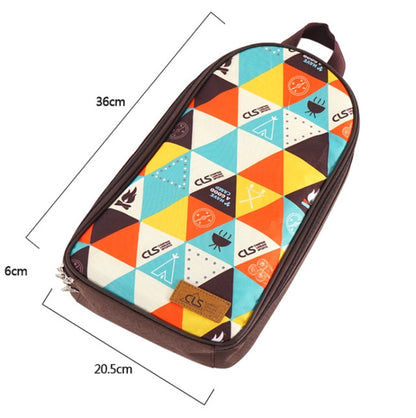 CLS 7-In-1 Outdoor 201 Stainless Steel Cookware Set Picnic Kitchenware Portable Handbag Picnic Bag, 7 in 1 Coffee, 7 in 1 Triangle Pattern