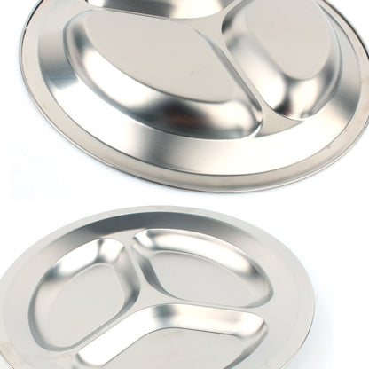 Picnic 3 Grid Round Plate Outdoor Barbecue Non-magnetic 201 Stainless Steel Grid  [late
