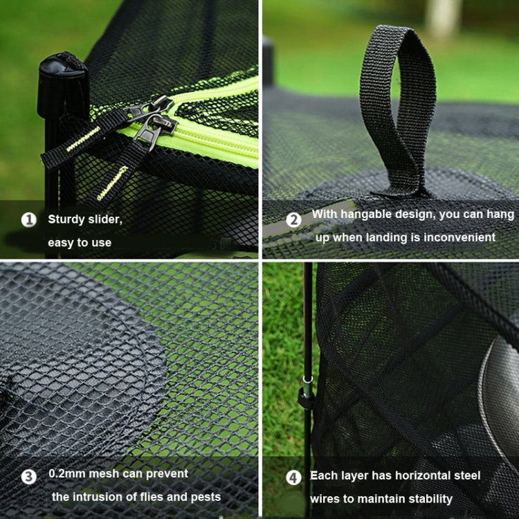 Outdoor Folding Drying Net Four-Layer Storage Basket Storage Basket Camping Drying Fish Drying Net Rack Hanging Basket, Four-Layer Storage Basket(Red), Four-Layer Storage Basket(Green)