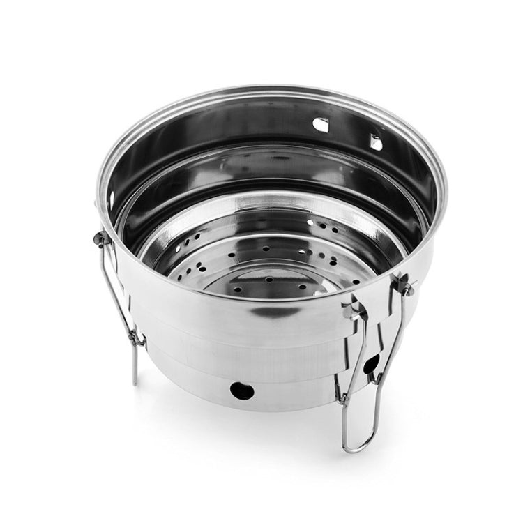 Small BBQ Outdoor Stainless Steel Portable BBQ Grilled Net Camping Picnic Charcoal Folding Oven, 28x21.5cm