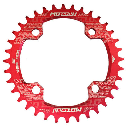 MOTSUV Round Narrow Wide Chainring MTB  Bicycle 104BCD Tooth Plate Parts, Disk 32T, Disk 34T, Disk 36T, Disk 38T, Elliptic plate  32T, Elliptic plate 34T, Elliptic plate 36T, Elliptic plate 38T