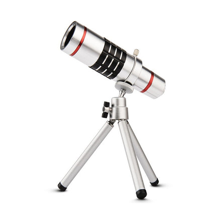 Bolanke Outdoor Telescope Mobile Phone Accessories Shooting Telephoto Lens with Universal Metal Clip, 12X, 18X