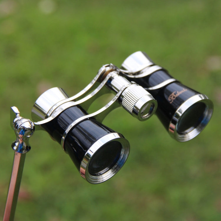 Metal 3 X 25 Lady With Handle Chrome Double Cylinder Telescope, Wine Red, White, Black
