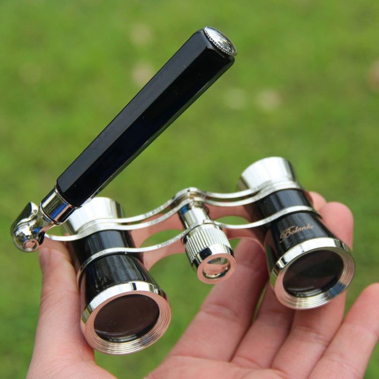 Metal 3 X 25 Lady With Handle Chrome Double Cylinder Telescope, Wine Red, White, Black