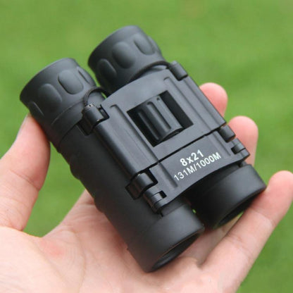 Compact 8X21 Telescope Full Optical Green Film HD Binocular Low Light Level Night Vision Telescope, 8X21
