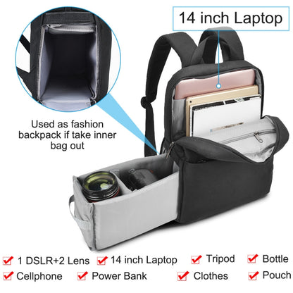CADeN L4 Double-layer Casual Business Computer Backpack USB Multi-function Digital Camera Bag, TBD0374479001D, TBD0374479001L, TBD0374479001A, TBD0374479001B