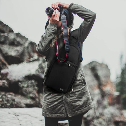 CADeN D15 Messenger Single Shoulder Multifunction Open Cover Photography Backpack Outdoor Leisure SLR Camera Backpack, D15