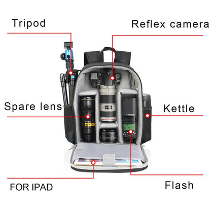 SLR Camera Shoulder Digital Camera Bag Outdoor Lightweight and Durable Nylon Photography Backpack, Small Size, Large Size