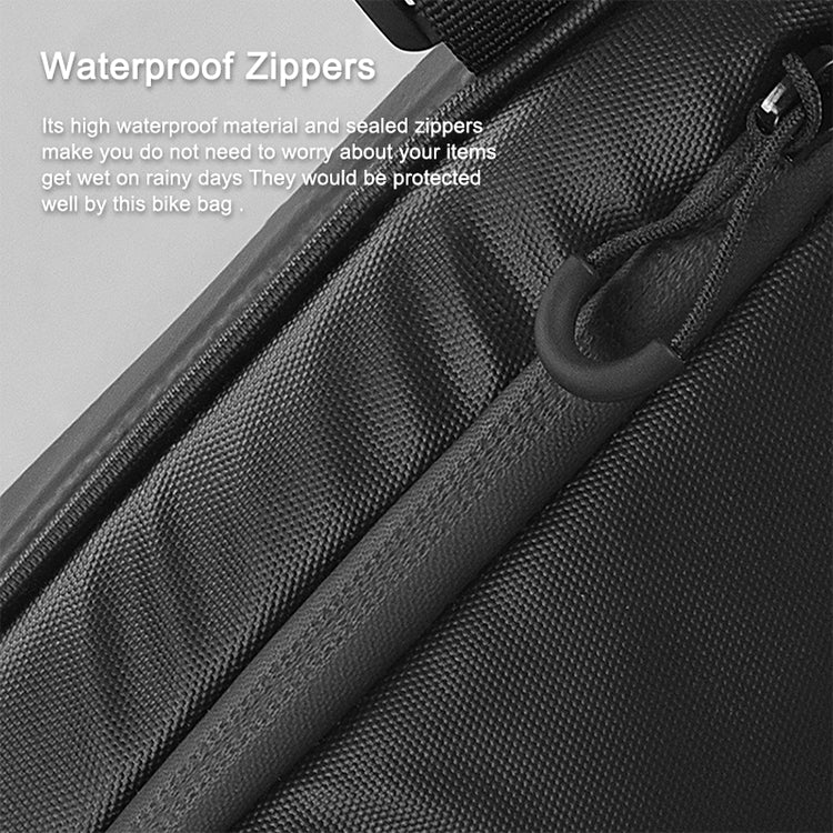 Shark Tiger Bicycle Front Beam Wax Polyester Triangle Bag, Shark Tiger 1.5L Front Beam Bag
