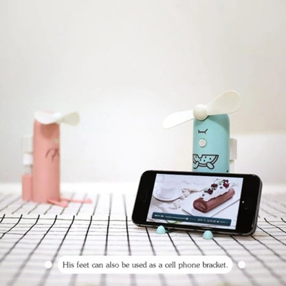 Creative Mobile Phone Bracket Cartoon Spray Mini Fan Portable Usb Fan