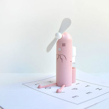 Creative Mobile Phone Bracket Cartoon Spray Mini Fan Portable Usb Fan