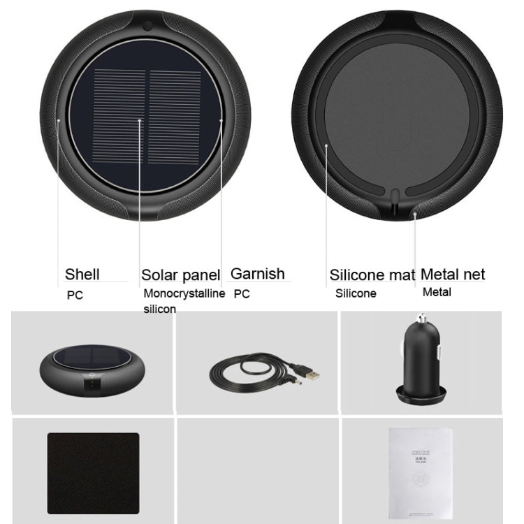 Intelligent Formaldehyde Removal Haze Negative Ion Solar Car Air Purifier, Solar Car Air Purifier(Black), Solar Car Air Purifier(Gold)