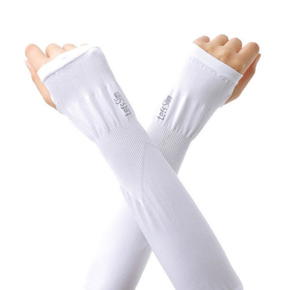 Long Ice Silk Sunscreen Sleeves Cycling Driving Outdoor UV Arm Oversleeve,  Length: 38cm, Ice Silk Arm Oversleeve (White), Ice Silk Arm Oversleeve (Black), Ice Silk Arm Oversleeve (Gray), Ice Silk Arm Oversleeve (Blue), Ice Silk Arm Oversleeve (Pink)