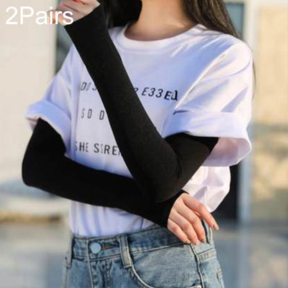 Long Ice Silk Sunscreen Sleeves Cycling Driving Outdoor UV Arm Oversleeve,  Length: 38cm, Ice Silk Arm Oversleeve (White), Ice Silk Arm Oversleeve (Black), Ice Silk Arm Oversleeve (Gray), Ice Silk Arm Oversleeve (Blue), Ice Silk Arm Oversleeve (Pink)