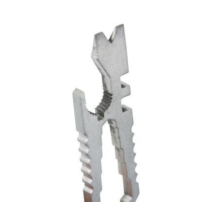 5pcs 12 in 1 Stainless Steel Multi-function Keychain Bottle Opener Screwdriver Wrench Self-defense Outdoor Tools, Wrench