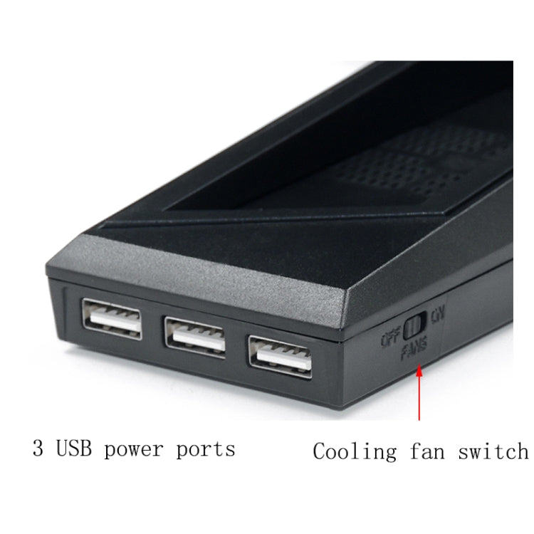 Game Console Radiator And Dual Handle Charging Base For PS4 / PS4 Slim, For PS4 / PS4 Slim