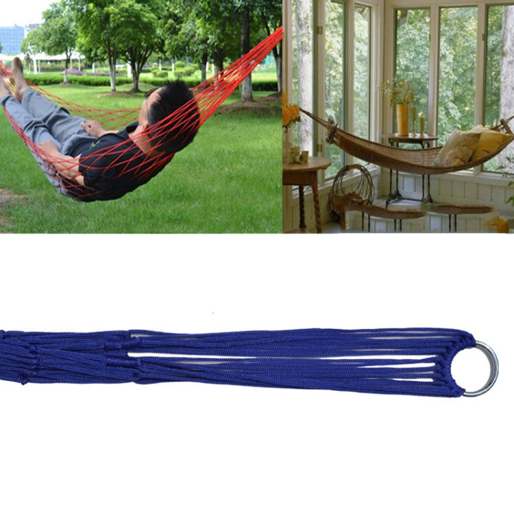 9 Strand Nylon Rope Hammock Portable Camping Leisure Mesh Hammock, 240x80cm Blue, 240x80cm Green, 240x80cm Orange, 240x80cm Red, 240x80cm Military Green