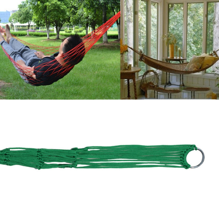 9 Strand Nylon Rope Hammock Portable Camping Leisure Mesh Hammock, 240x80cm Blue, 240x80cm Green, 240x80cm Orange, 240x80cm Red, 240x80cm Military Green