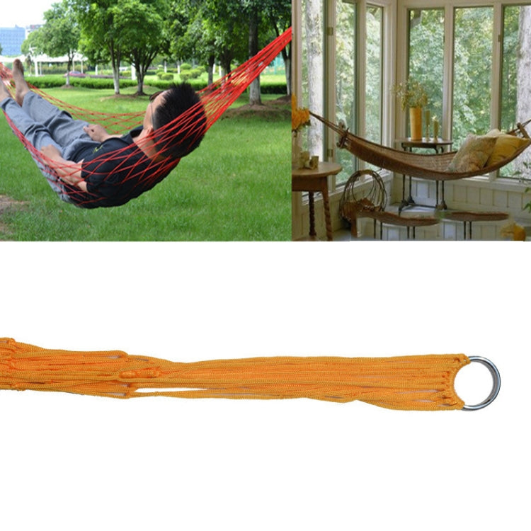 9 Strand Nylon Rope Hammock Portable Camping Leisure Mesh Hammock, 240x80cm Blue, 240x80cm Green, 240x80cm Orange, 240x80cm Red, 240x80cm Military Green