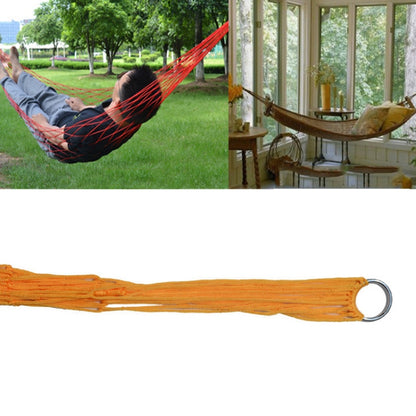 9 Strand Nylon Rope Hammock Portable Camping Leisure Mesh Hammock, 240x80cm Blue, 240x80cm Green, 240x80cm Orange, 240x80cm Red, 240x80cm Military Green