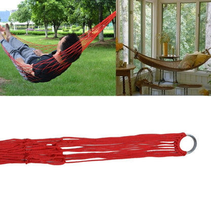 9 Strand Nylon Rope Hammock Portable Camping Leisure Mesh Hammock, 240x80cm Blue, 240x80cm Green, 240x80cm Orange, 240x80cm Red, 240x80cm Military Green
