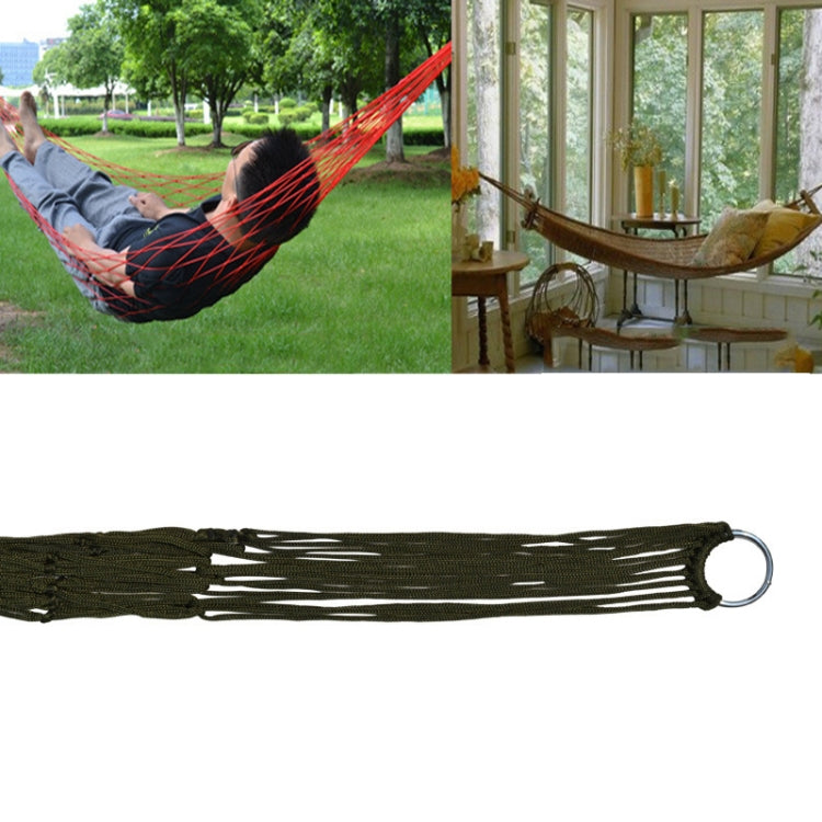 9 Strand Nylon Rope Hammock Portable Camping Leisure Mesh Hammock, 240x80cm Blue, 240x80cm Green, 240x80cm Orange, 240x80cm Red, 240x80cm Military Green