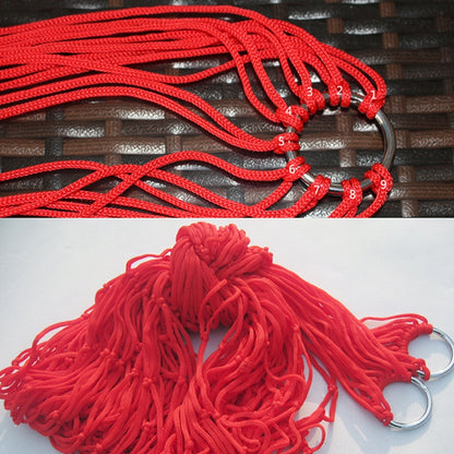 9 Strand Nylon Rope Hammock Portable Camping Leisure Mesh Hammock, 240x80cm Blue, 240x80cm Green, 240x80cm Orange, 240x80cm Red, 240x80cm Military Green