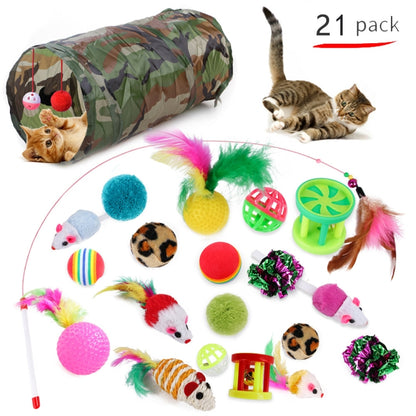 Pet Cat Toy Set Funny Cat Stick Plush Mouse Combo Toy,Specification:, No.11 Set, No.13 Set, No. 15 Set