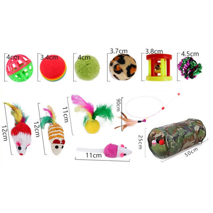 Pet Cat Toy Set Funny Cat Stick Plush Mouse Combo Toy,Specification:, No.11 Set, No.13 Set, No. 15 Set