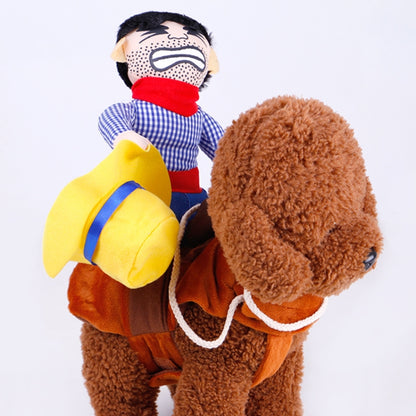Creative Cowboy Riding Halloween Funny Funny Dress Up Pet Clothes, S, M, L, XL