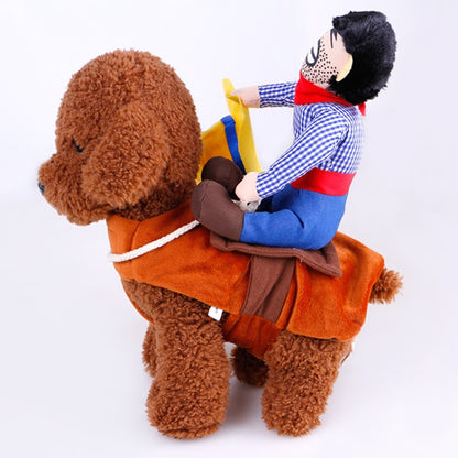 Creative Cowboy Riding Halloween Funny Funny Dress Up Pet Clothes, S, M, L, XL