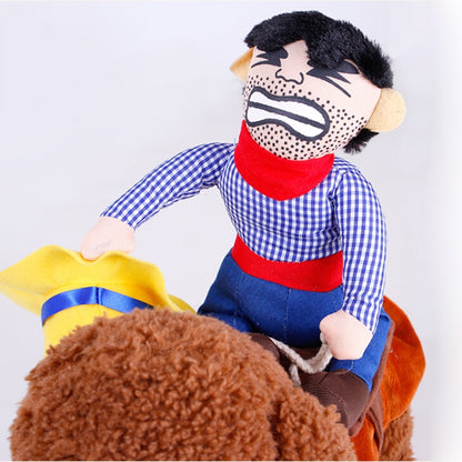 Creative Cowboy Riding Halloween Funny Funny Dress Up Pet Clothes, S, M, L, XL