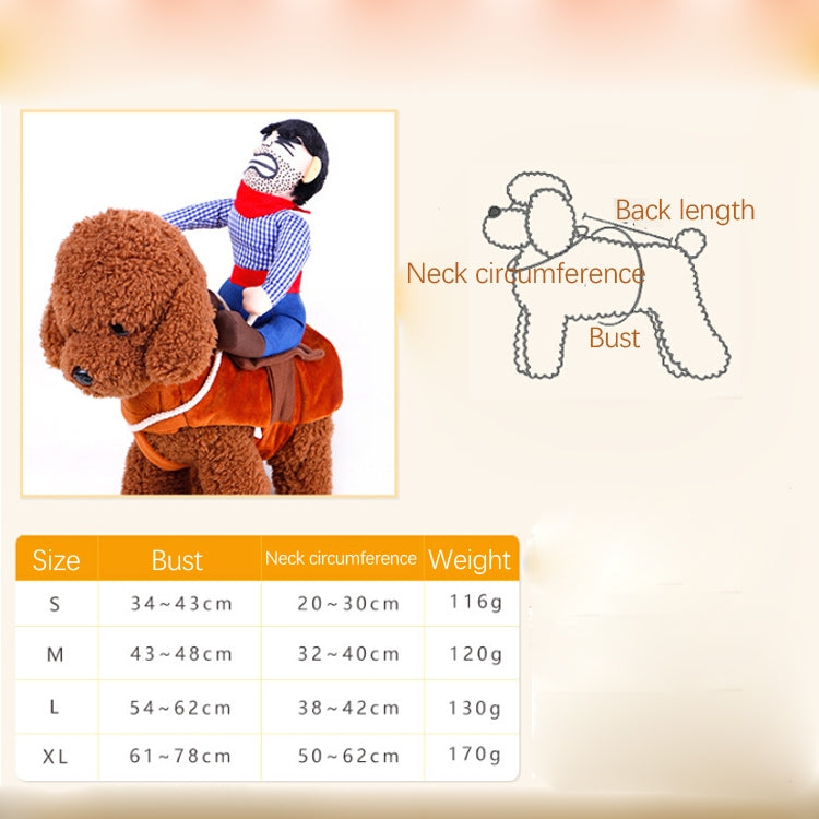Creative Cowboy Riding Halloween Funny Funny Dress Up Pet Clothes, S, M, L, XL