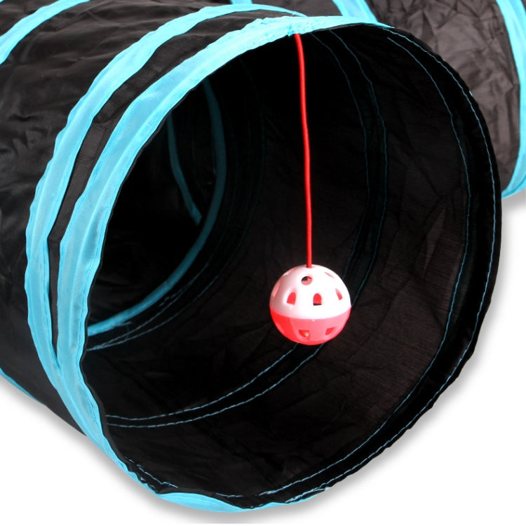 B18406 Pet Tunnel Cat Five Channels Toy Flask Tent, Blue