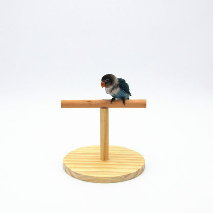 Creative Wooden Parrot Bird Frosted Stand Toy, Small, Large