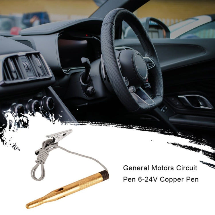 2 PCS 6-24V Copper Electric Pen General Test Light Automotive Circuit Test Pencil, Copper Electric Pen