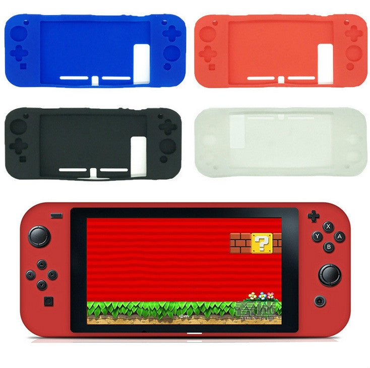 Silicone Protection Case All-inclusive Rubber Cover for Switch Game Console(White)