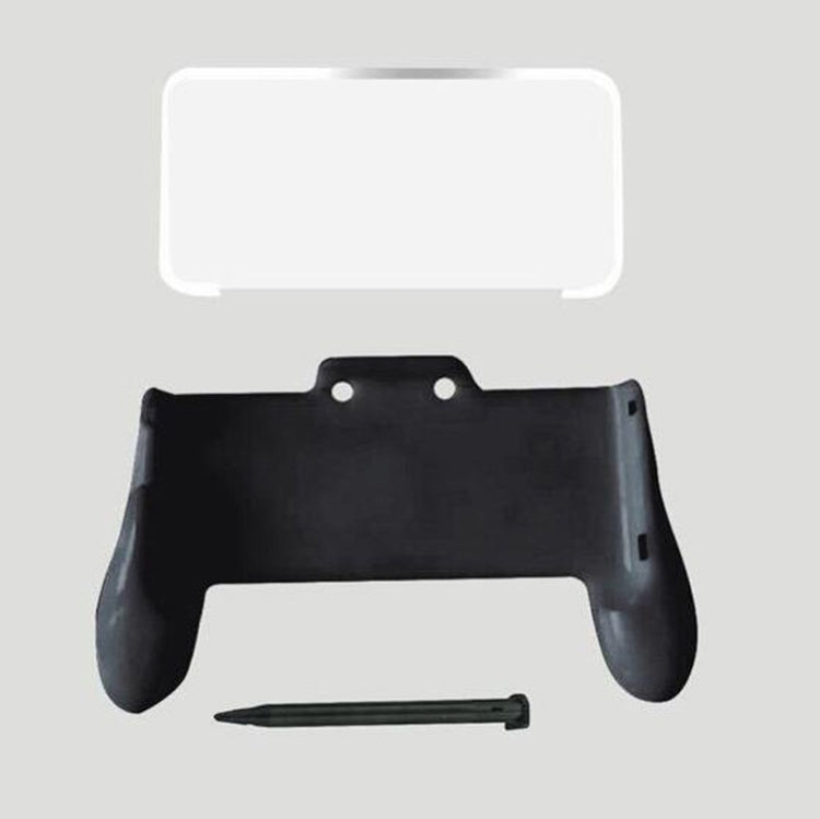 KJH 3 in 1 Handgrip Kit Game Grip + Crystal Ccover + Touch Pen for NEW 2DSLL, For NEW 2DSLL