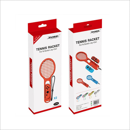 BODE Left and Right Small Handle Tennis Racket NS Game Grip Sports Game Handle TNS1843 for Switch, Tennis Racket (Red and blue)
