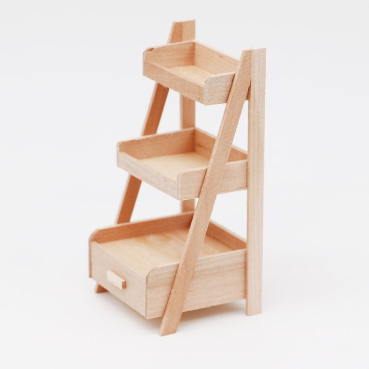1:12 Mini House Toy Simulation Wooden Flower Stand Model, Wooden Flower Stand