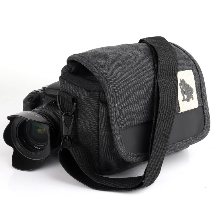 Universal DSLR Camera Shoulder Bag Canvas Photo Handbag, External size: 19 x 17 x 10mm