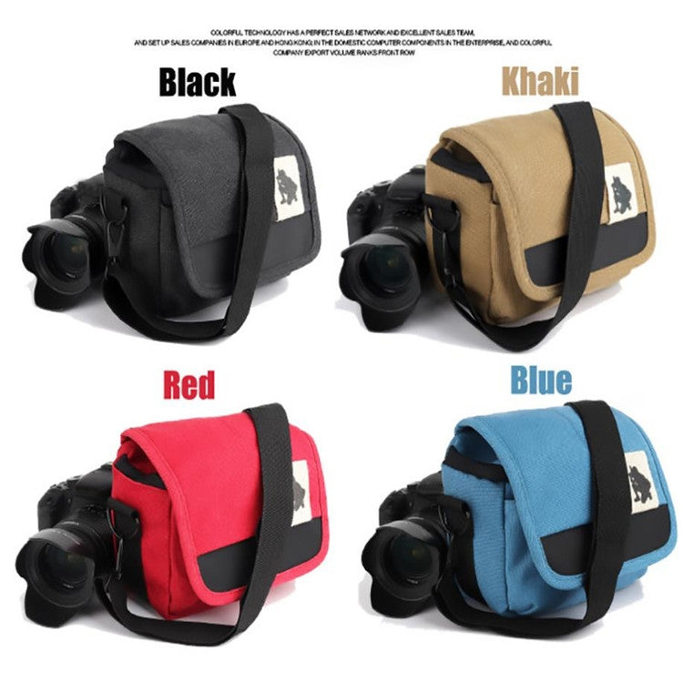 Universal DSLR Camera Shoulder Bag Canvas Photo Handbag, External size: 19 x 17 x 10mm