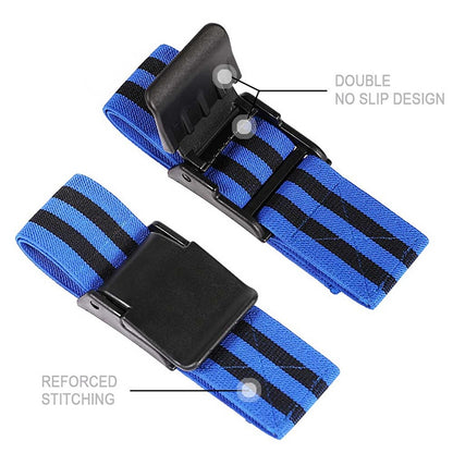 1 Pair Natural Latex Silk Elastic Band Arm Fitness Blood Flow Restriction Training Band, Size: 60 x 5cm, 1 Pair Training Band (Blue), 1 Pair Training Band (Red)