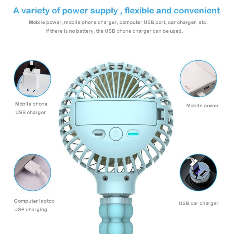 Octopus Deformed Cartoon Folding USB Rechargeable Mini Handheld Fan